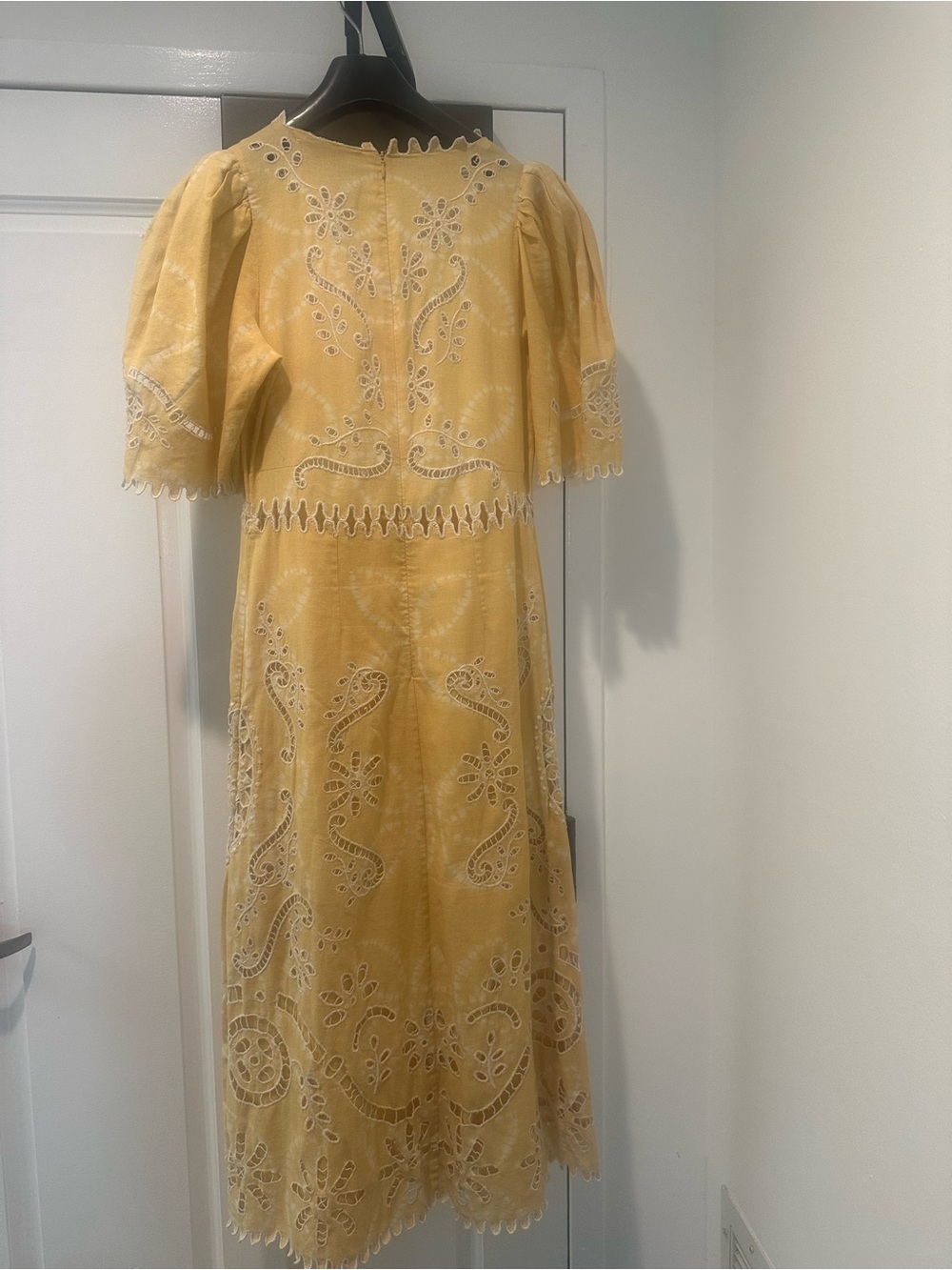 Sea New York Yellow Embroidered Midi Dress - Picture 2 of 4